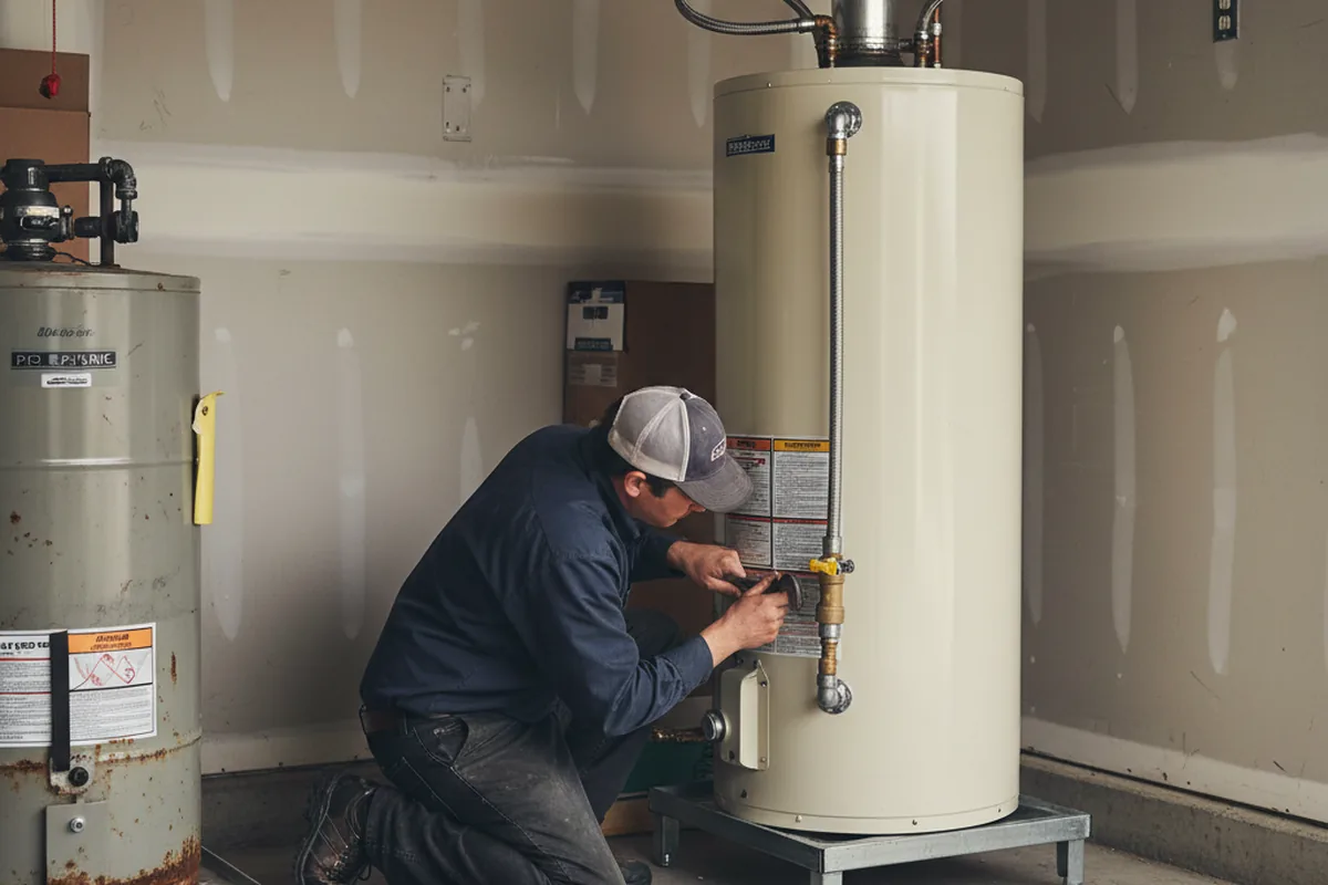 Water heater and shutoff valve replacement in Etoile